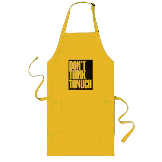 Don't think too much logo on apron ロングエプロン (正面)