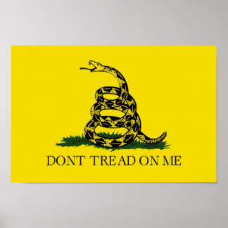 Don't Tlead on Me (Gadsden Flag)お茶のパーティーポスター ポスター