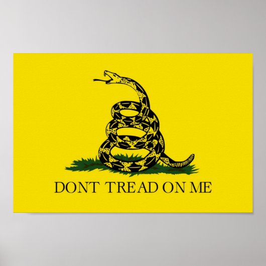 Don't Tlead on Me (Gadsden Flag)お茶のパーティーポスター ポスター (正面)