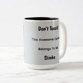 Don't Touch, Awesome Cat Dad,  ツートーンマグカップ (正面右)