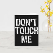 Don't Touch Me Introvert Antisocial Funny Gift Chr カード (黄色い花)