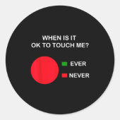 Don't Touch Me - Never Touch Me Circle Graph Intro ラウンドシール (正面)