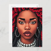 Don't touch my beautiful black hair melanin sista シーズンポストカード (正面/裏面)