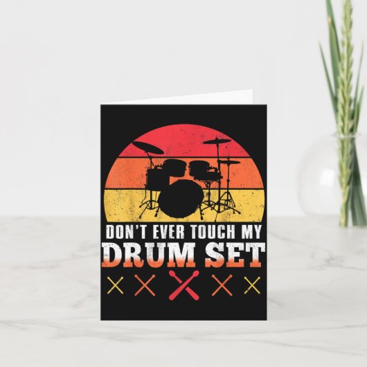Dont Touch My Drums Shirt Funny Drumming Drummer カード (正面)