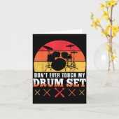 Dont Touch My Drums Shirt Funny Drumming Drummer カード (黄色い花)