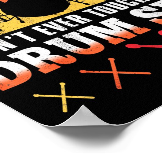 Dont Touch My Drums Shirt Funny Drumming Drummer ポスター (角)
