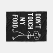 Don't Touch My Food Funny Joke フリースブランケット (正面(横))