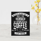 Don't Touch My Morning Coffee Funny Caffeine Quote カード (黄色い花)