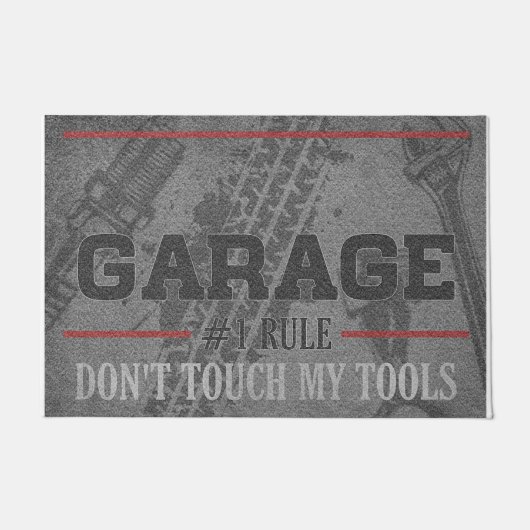 Don't Touch My Tools Funny ドアマット (正面)