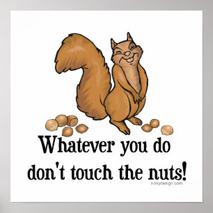 Don't touch the nuts! Squirrel ポスター