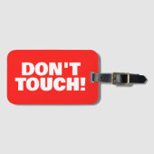 Don't Touch Warning custom red suitcase ラゲッジタグ (正面横)