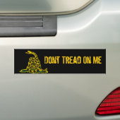 Dont Tread Me黒いガッズデンバンパーステッカー バンパーステッカー (車上)