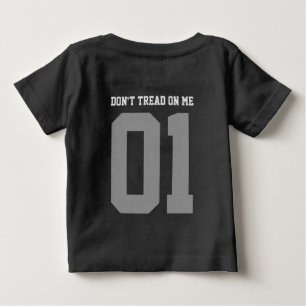 Don't tread on me ガズデン フラッグ 黒 黄色 ベビーTシャツ