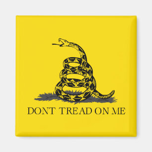 Don't tread on me ガズデン フラッグ 黒 黄色 マグネット