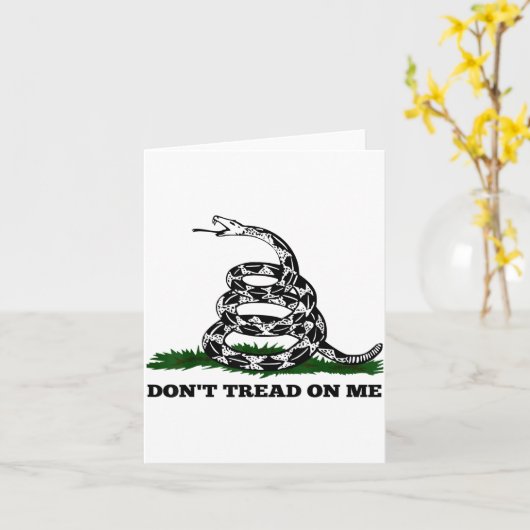 Don't Tread On Me 2nd Amendment Patriotic New Nove カード (黄色い花)