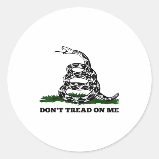 Don't Tread On Me 2nd Amendment Patriotic New Nove ラウンドシール (正面)