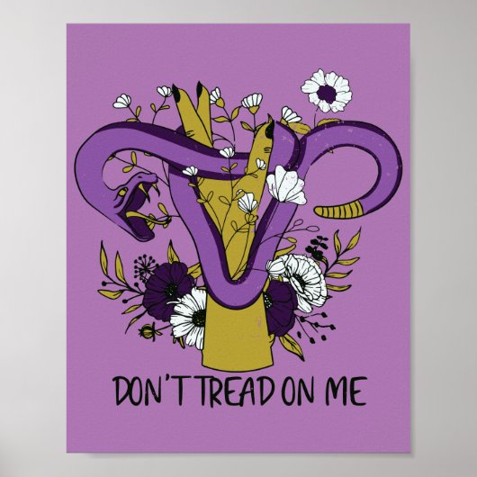 Don't Tread On Me Feminist Purple ポスター (正面)