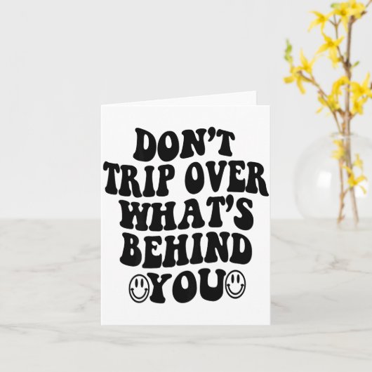 Don't Trip Over What's Behind You , Trendy Aesthet カード (黄色い花)