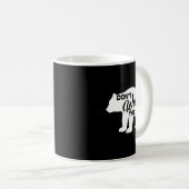 Don't Wake The Bear Funny Bear Silhouette Graphic  コーヒーマグカップ (正面右)