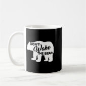 Don't Wake The Bear Funny Bear Silhouette Graphic  コーヒーマグカップ (左)
