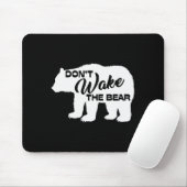 Don't Wake The Bear Funny Bear Silhouette Graphic  マウスパッド (マウス)