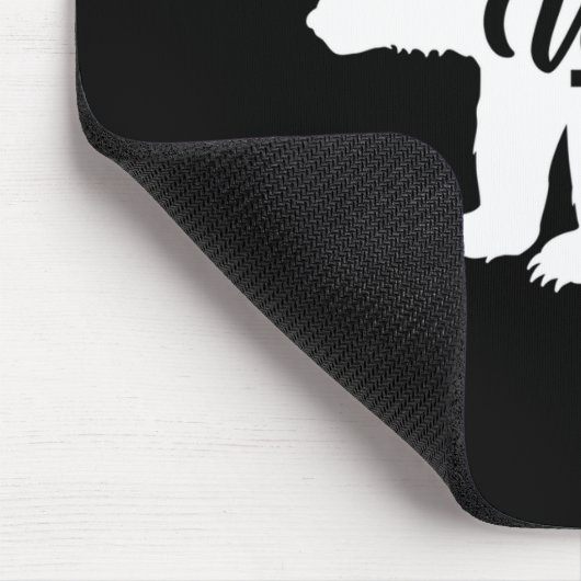 Don't Wake The Bear Funny Bear Silhouette Graphic マウスパッド (コーナー)
