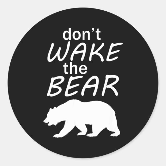 Don't Wake The Bear Survival Camng And Sleeng  ラウンドシール (正面)