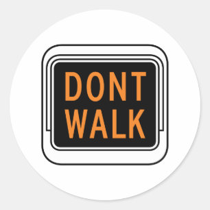 Don't Walk通り標識 ラウンドシール