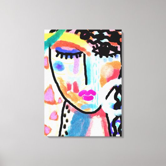 Don't Want Talk抽象芸術拡張キャンバス印刷 キャンバスプリント (正面)