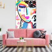 Don't Want Talk抽象芸術拡張キャンバス印刷 キャンバスプリント (インサイチュ (リビング))