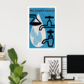 Don't Waste a Drop of Water! - Matchbox Print ポスター (ホームオフィス)