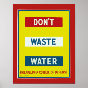 Don't Waste Water ポスター