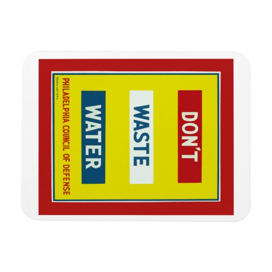 Don't Waste Water マグネット (横)