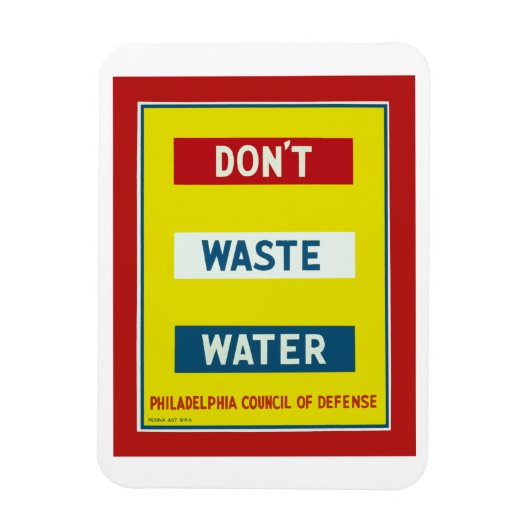 Don't Waste Water マグネット (縦)