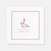 Dont Wine Dachshund Drinks On Me Cocktail Napkins スタンダードカクテルナプキン (正面)