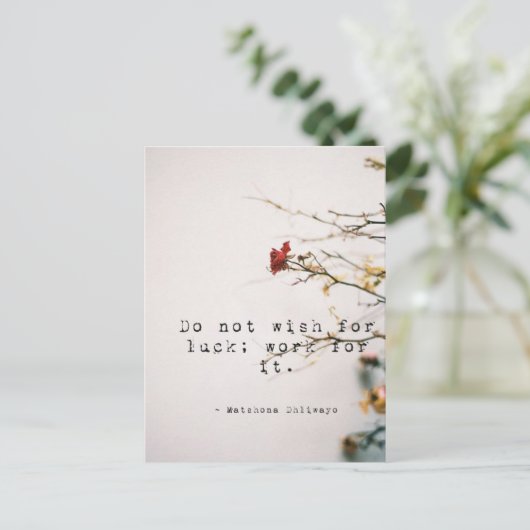Don't Wish for Luck 感動的はがき ポストカード (スタンド正面)