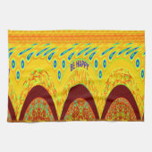 Don't worryハッピーアートプリントデザイン キッチンタオル (横)