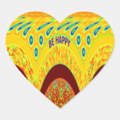 Don't worryハッピーアートプリントデザイン ハートシール (正面)