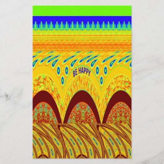 Don't worryハッピーアートプリントデザイン 便箋 (正面)