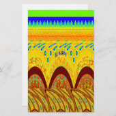 Don't worryハッピーアートプリントデザイン 便箋 (正面/裏面)