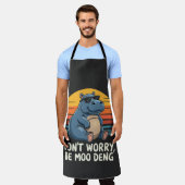 Don't worryベモーデンベビーピグミーヒッポレトロ エプロン (着用した状態)