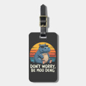 Don't worryベモーデンベビーピグミーヒッポレトロ ラゲッジタグ (正面縦)