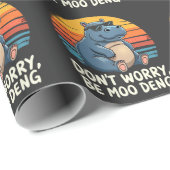 Don't worryベモーデンベビーピグミーヒッポレトロ ラッピングペーパー (ロールコーナー)