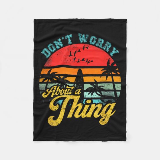 Don't Worry About A Thing Jamaican Rasta Reggae Fu フリースブランケット (正面)