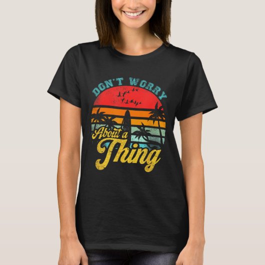 Don't Worry About A Thing Jamaican Rasta Reggae Fu Tシャツ (正面)