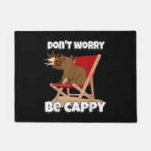Don't Worry Be Cappy, Cute Capybara Gift Animal  ドアマット (正面)