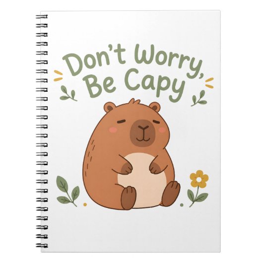 Don't Worry Be Capy かわいいカピバラ ノート (正面)