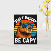 Dont Worry Be Capy Capybara カード (黄色い花)