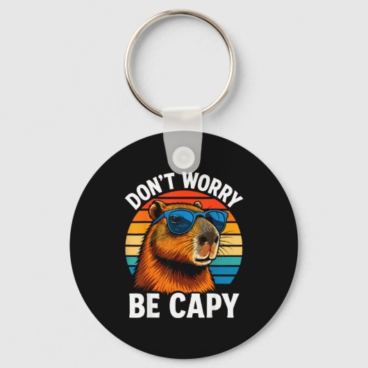 Dont Worry Be Capy Capybara  キーホルダー (正面)