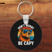 Dont Worry Be Capy Capybara  キーホルダー (正面)